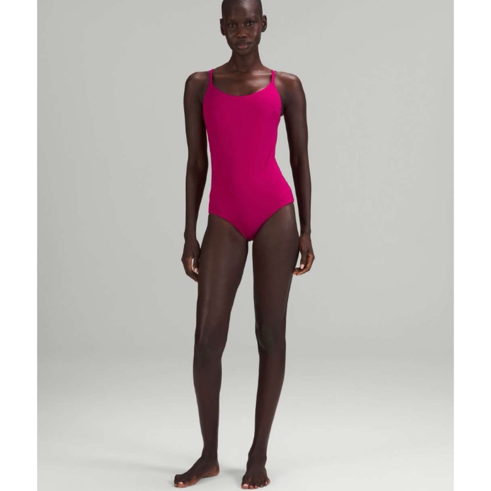 Lululemon Waterside Chevron One-Piece Swimsuit *B/C Cup in Wild Berry